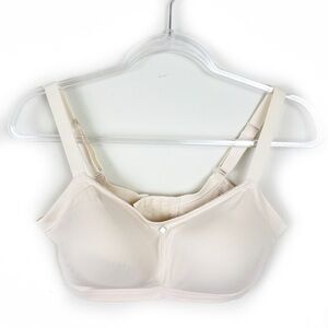 Breezies Seamless comfort side smoothing lounge bra in light beige size: XL